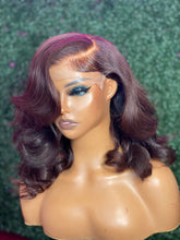 Load image into Gallery viewer, Plain Jane - Burgundy Side Part Curled in 16 inches
